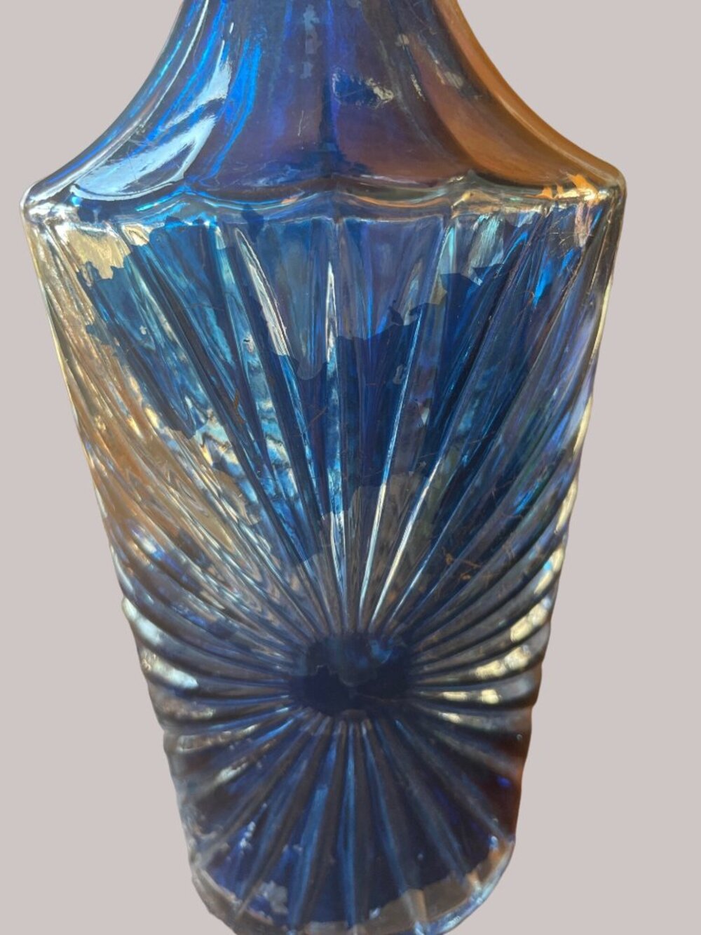Imported McGill Canadian Whiskey 2 Cobalt Blue Decanters Bottled by James B Beam - Picture 8 of 10